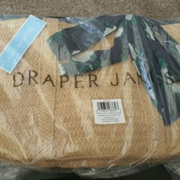 Draper James Other - Draper James Straw Bag with Floral Scarf